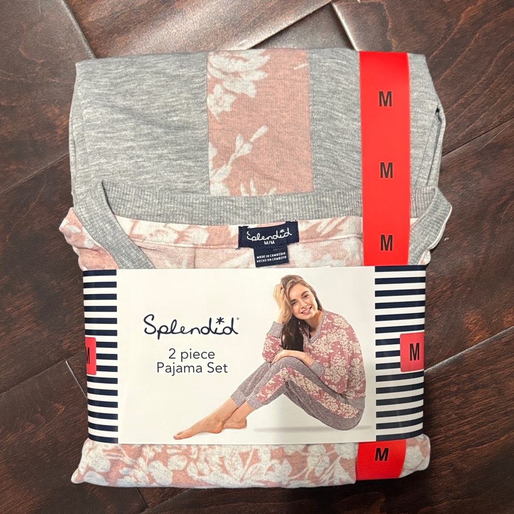 Splendid Gray and Pink Men's Pajama Set